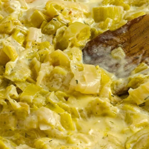Recette fondue de poireaux
